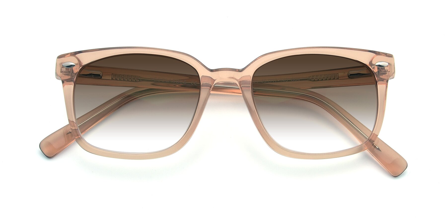 Folded Front of 17349 in Transparent Caramel with Brown Gradient Lenses
