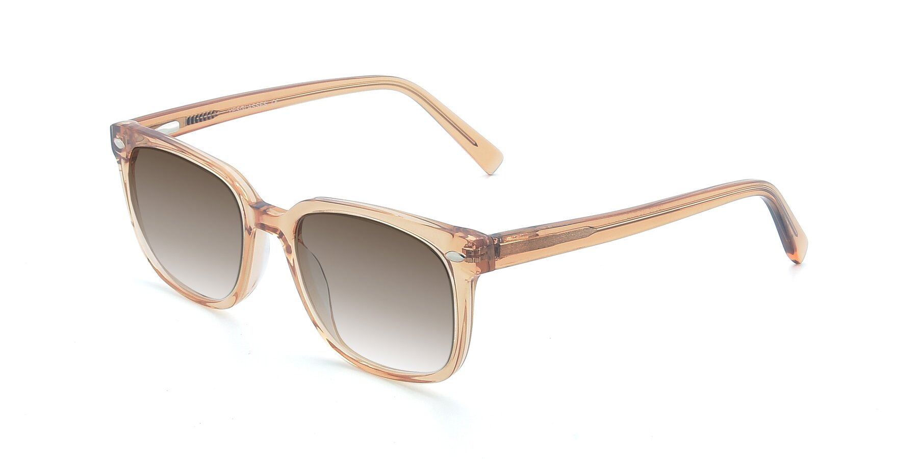 Angle of 17349 in Transparent Caramel with Brown Gradient Lenses