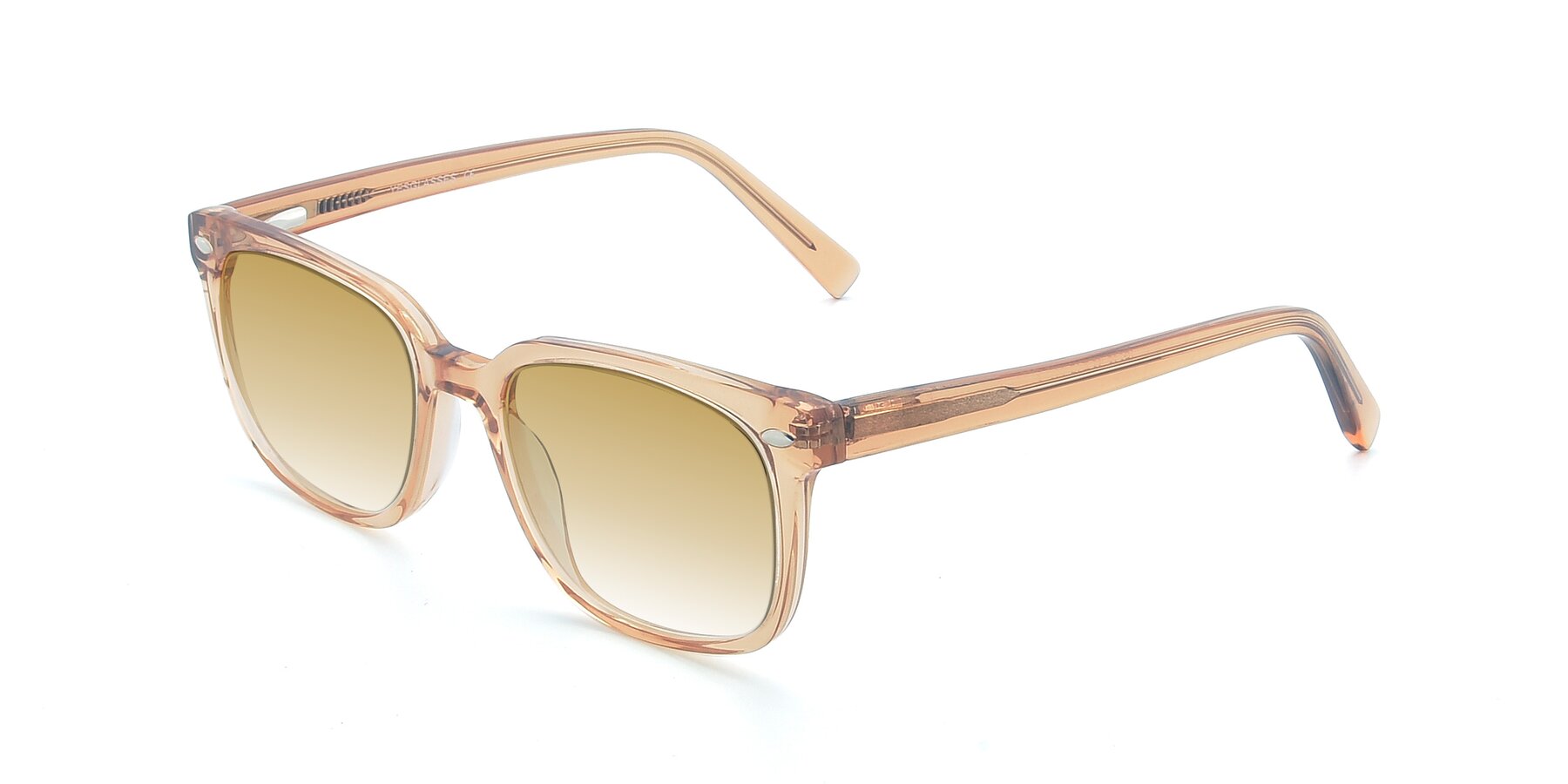 Angle of 17349 in Transparent Caramel with Champagne Gradient Lenses