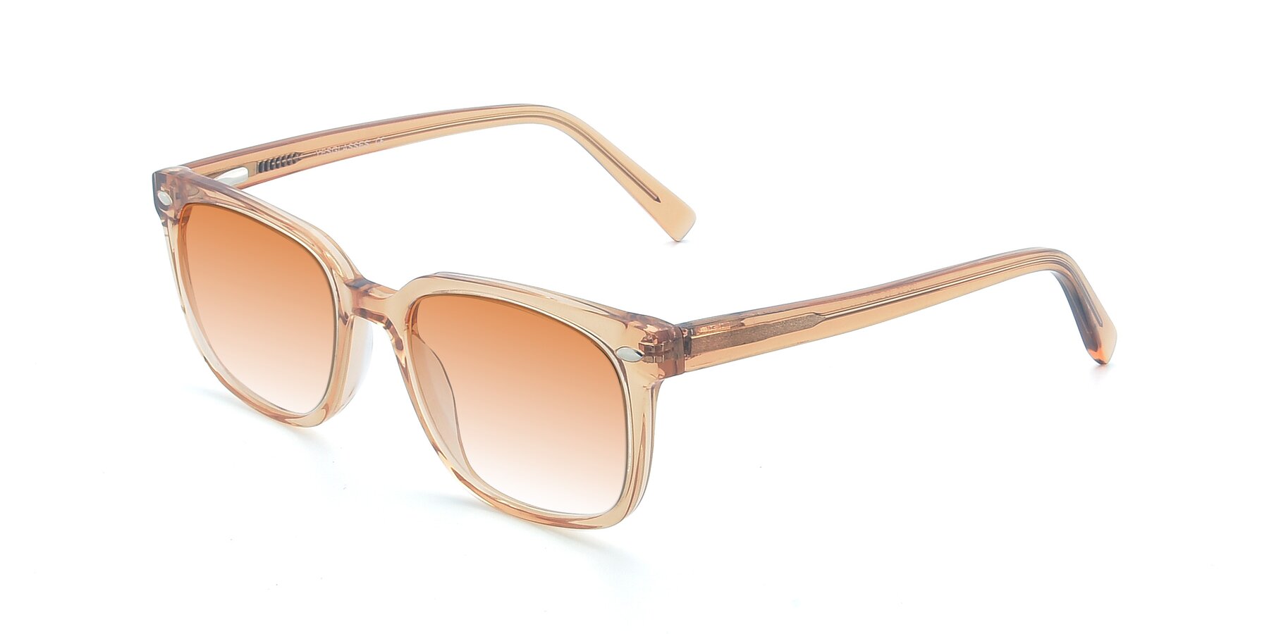 Angle of 17349 in Transparent Caramel with Orange Gradient Lenses