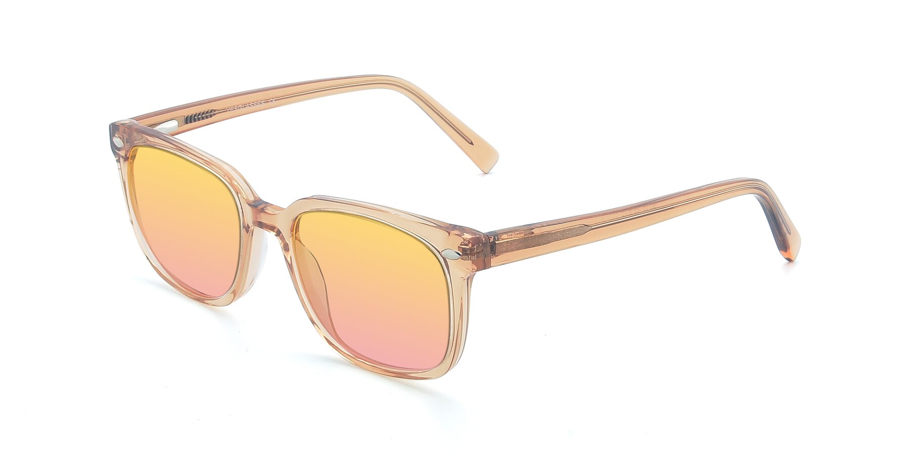 Angle of 17349 in Transparent Caramel with Yellow / Pink Gradient Lenses