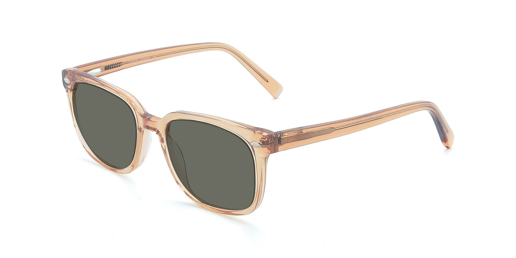 Angle of 17349 in Transparent Caramel with Gray Polarized Lenses
