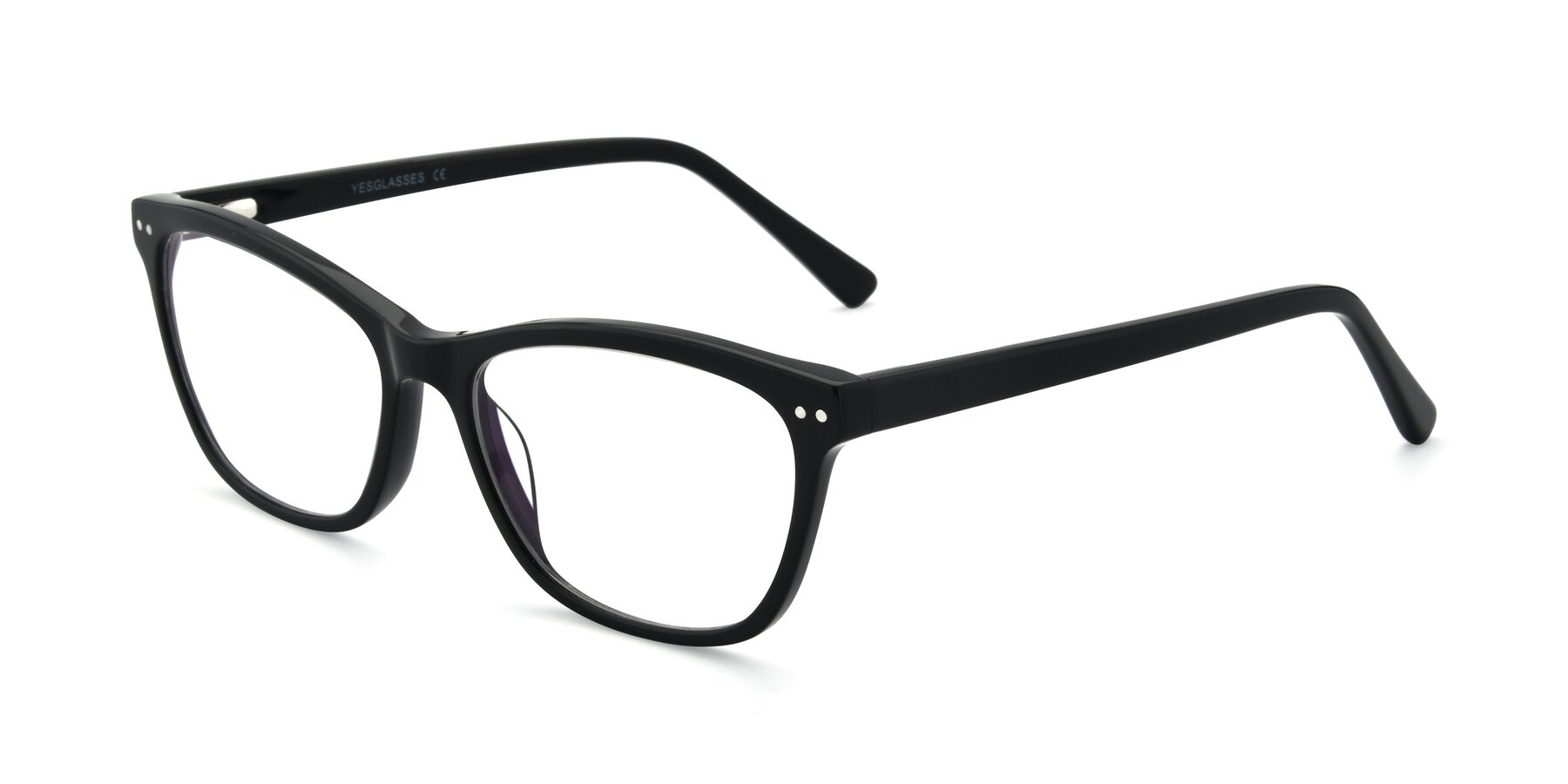 Angle of 17350 in Black with Clear Reading Eyeglass Lenses