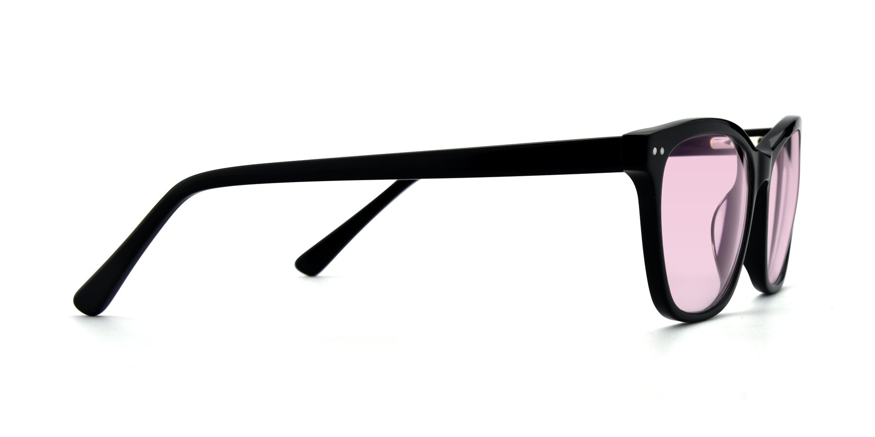 Side of 17350 in Black with Light Pink Tinted Lenses
