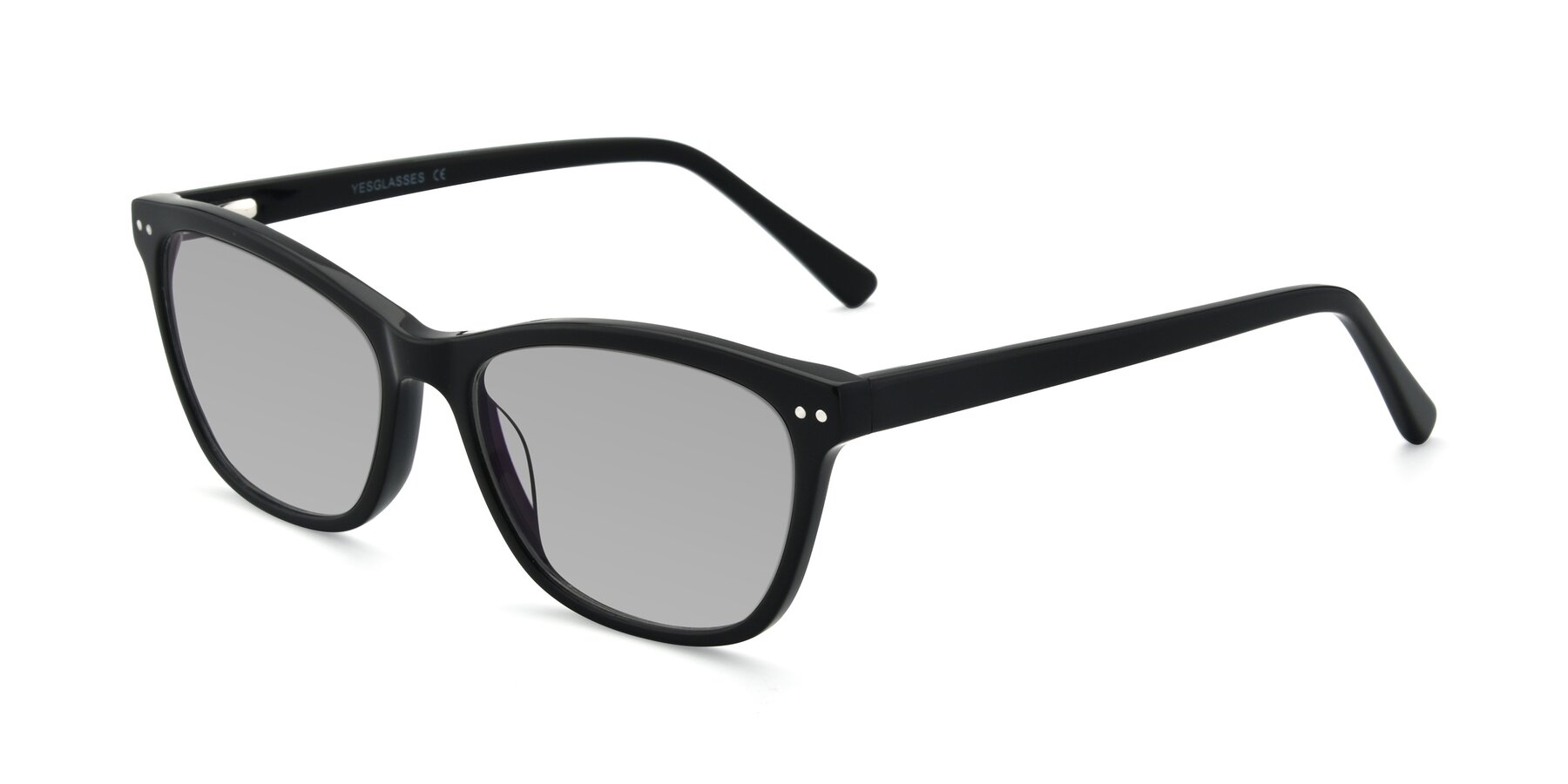 Angle of 17350 in Black with Light Gray Tinted Lenses