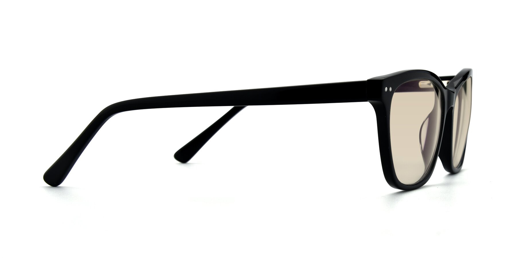 Side of 17350 in Black with Light Brown Tinted Lenses