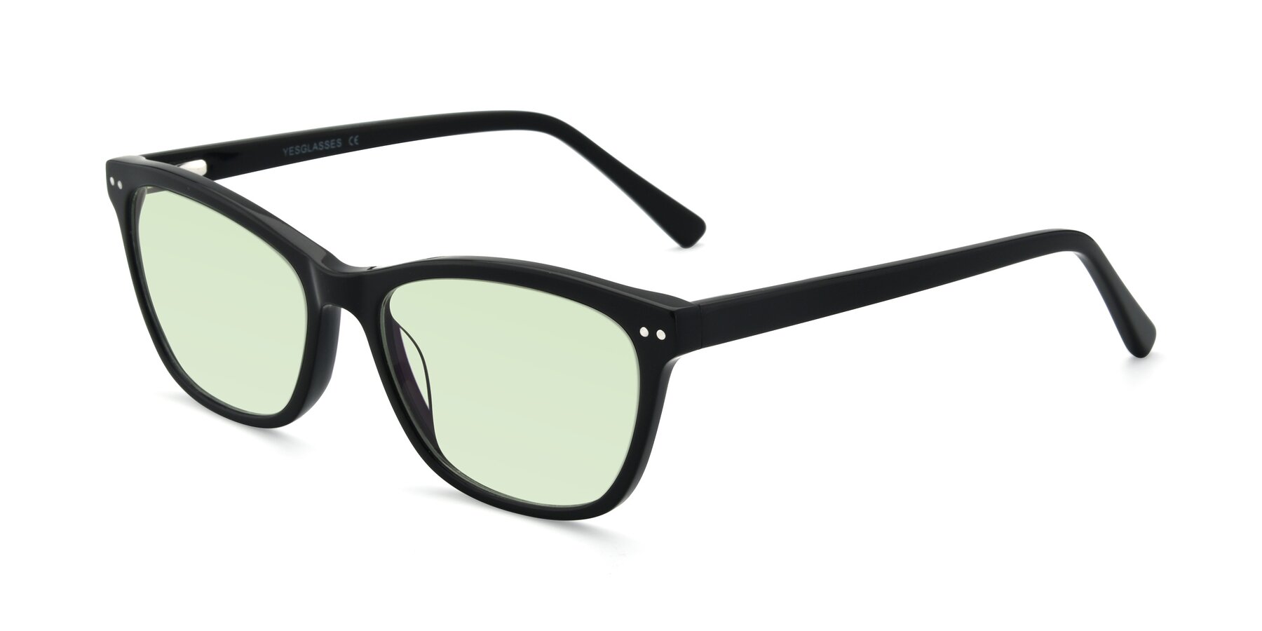 Angle of 17350 in Black with Light Green Tinted Lenses