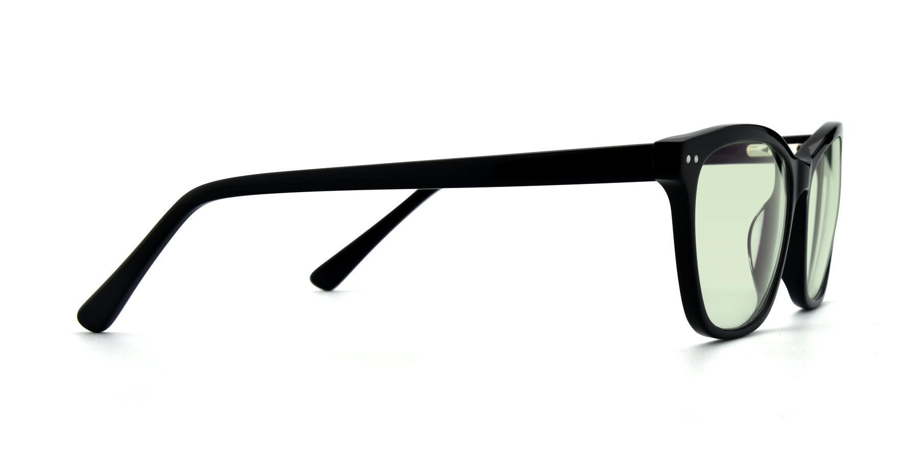 Side of 17350 in Black with Light Green Tinted Lenses