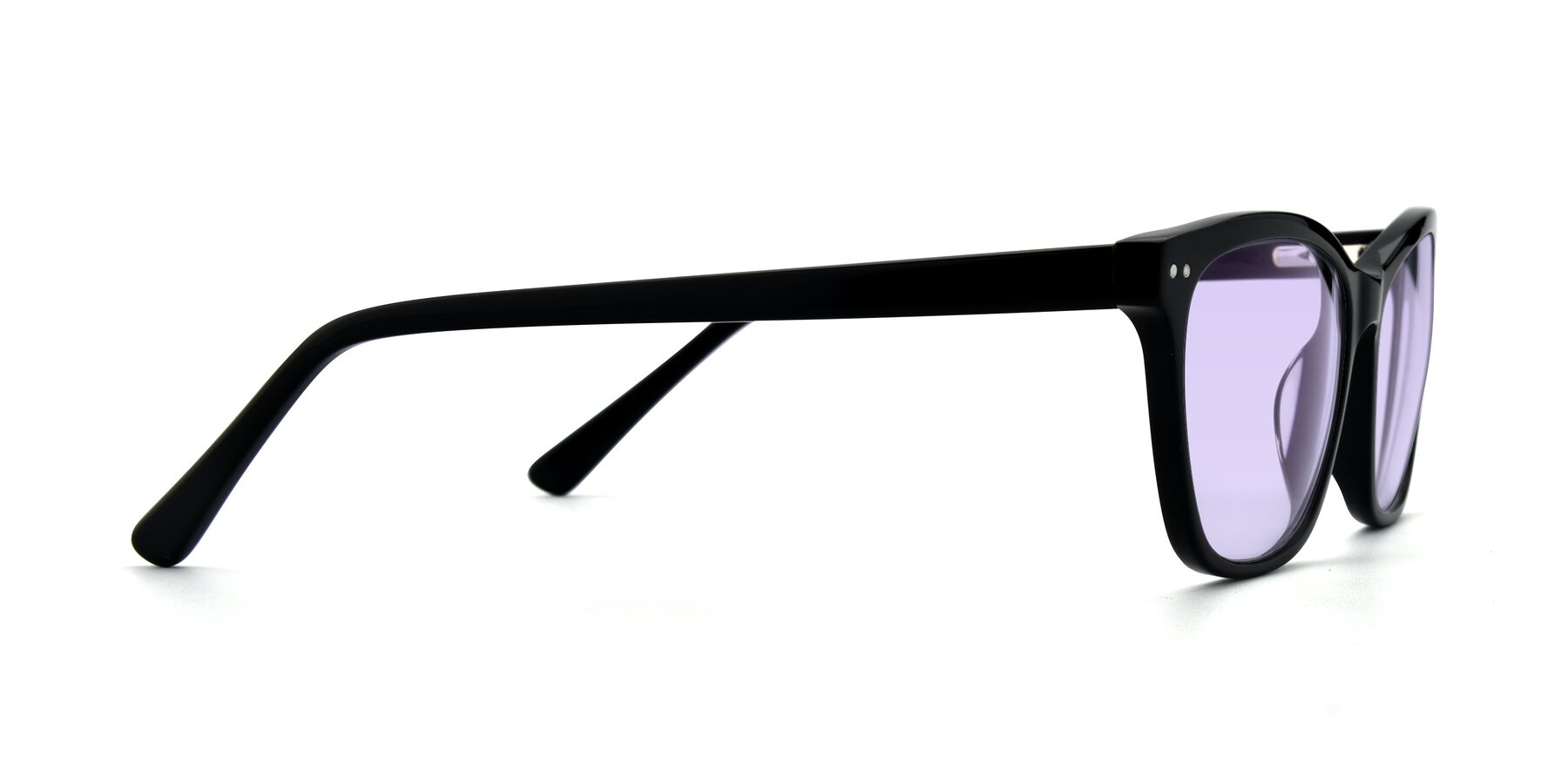 Side of 17350 in Black with Light Purple Tinted Lenses