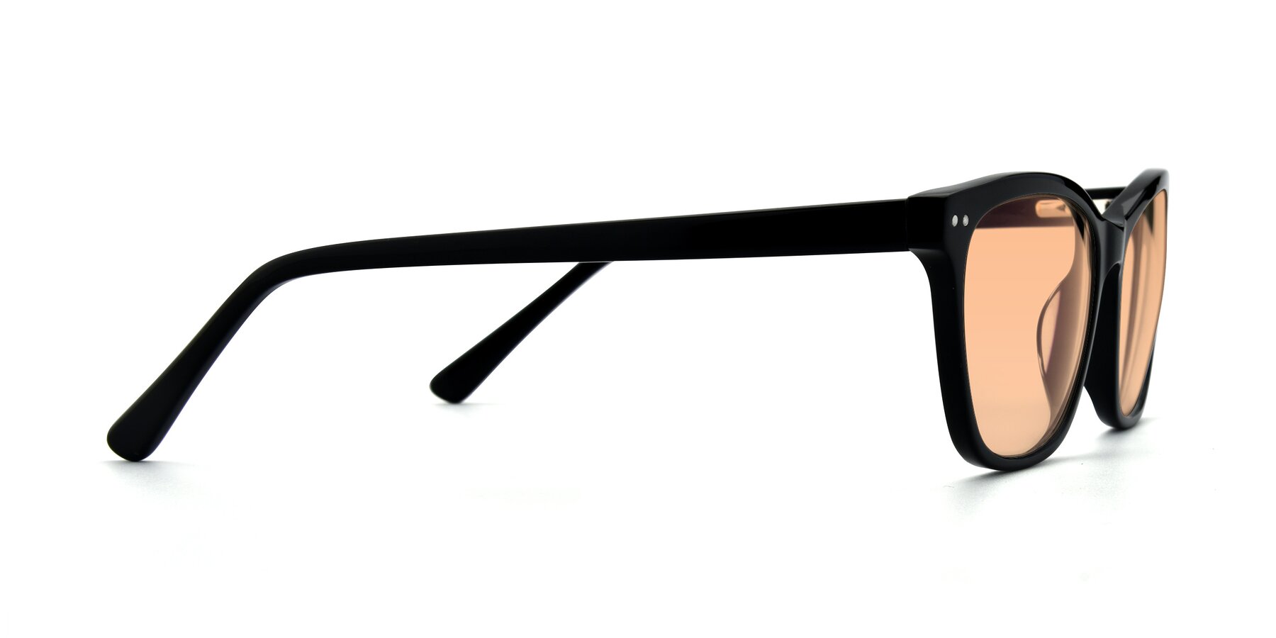 Side of 17350 in Black with Light Orange Tinted Lenses