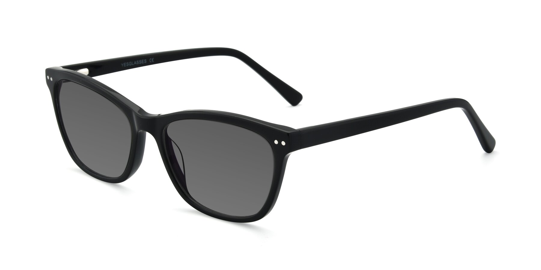Angle of 17350 in Black with Medium Gray Tinted Lenses