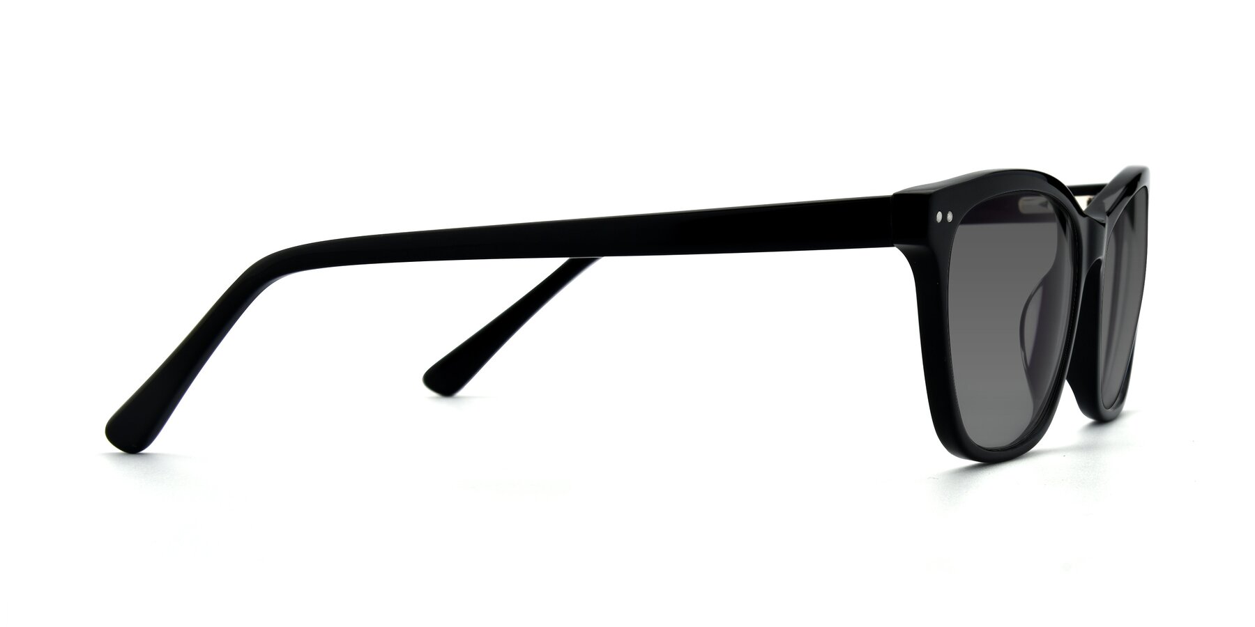Side of 17350 in Black with Medium Gray Tinted Lenses