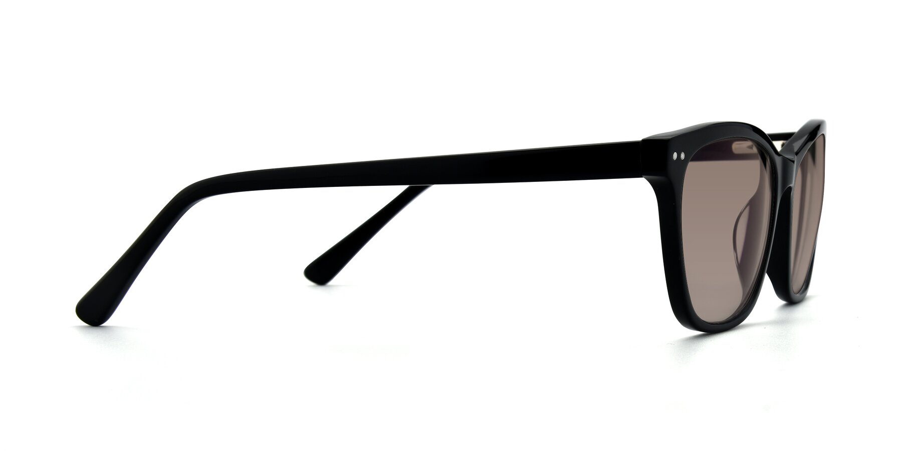 Side of 17350 in Black with Medium Brown Tinted Lenses