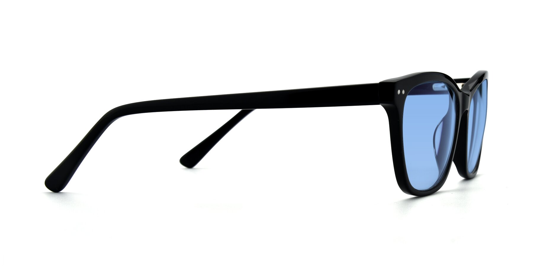 Side of 17350 in Black with Medium Blue Tinted Lenses