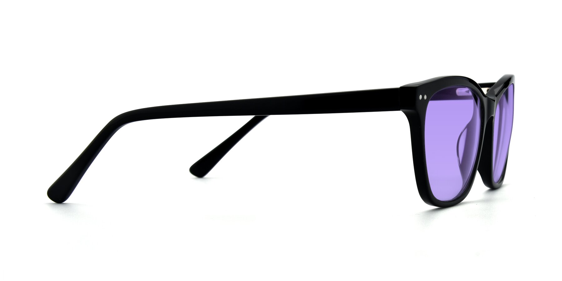 Side of 17350 in Black with Medium Purple Tinted Lenses