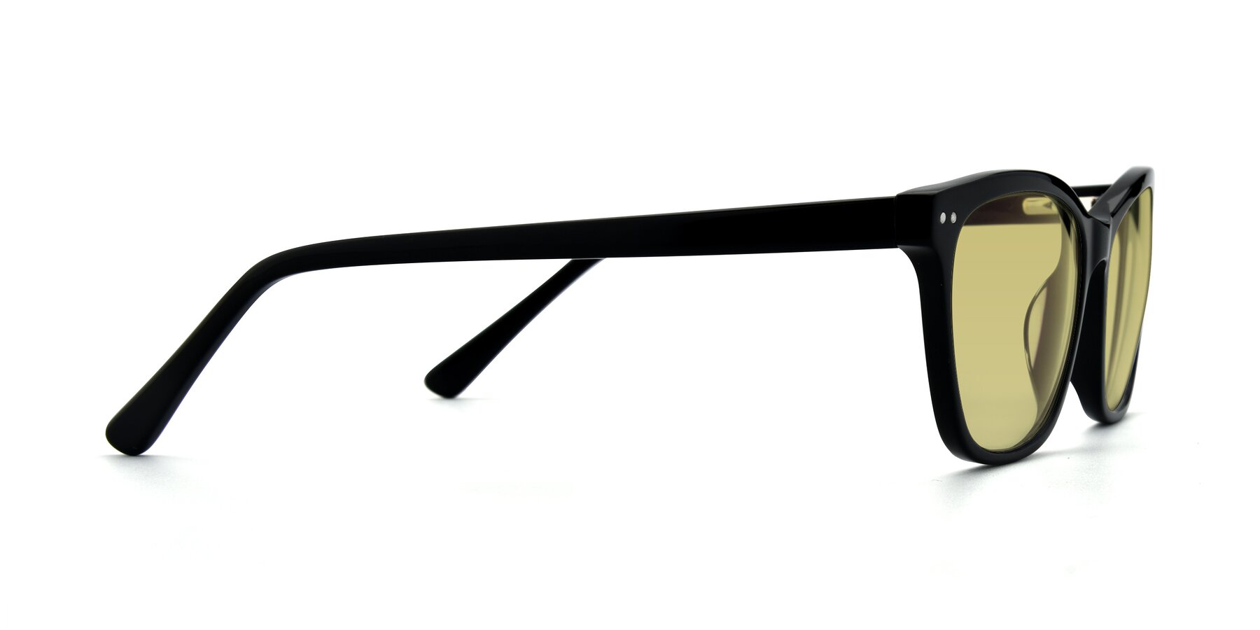 Side of 17350 in Black with Medium Champagne Tinted Lenses