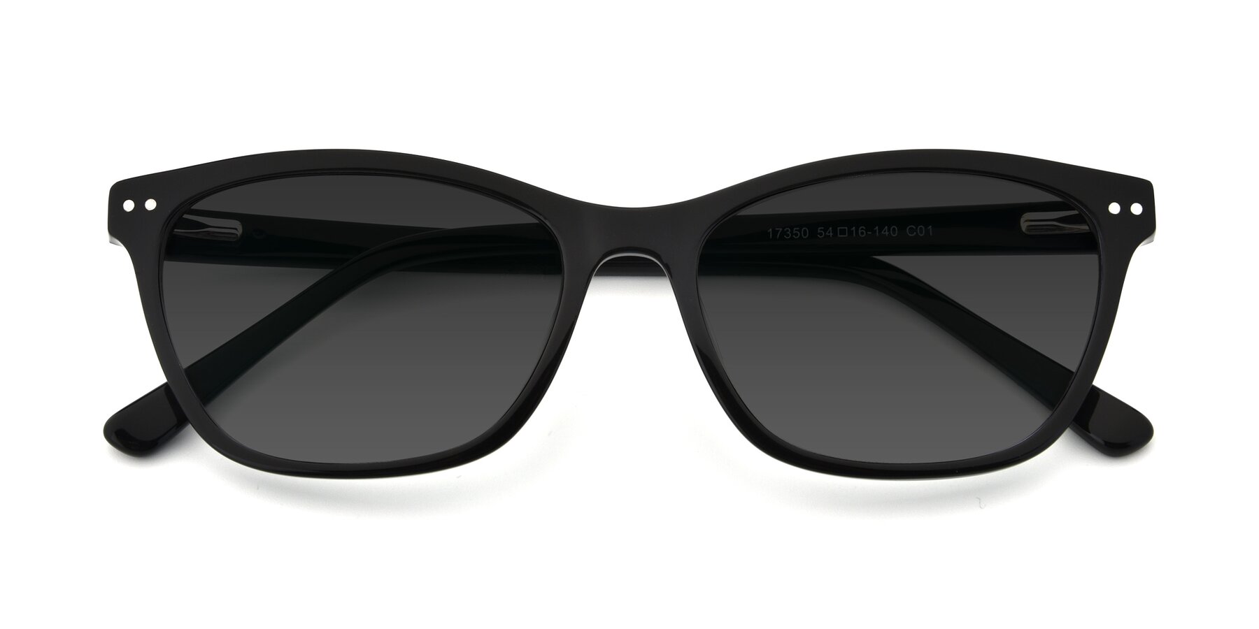 Folded Front of 17350 in Black with Gray Tinted Lenses