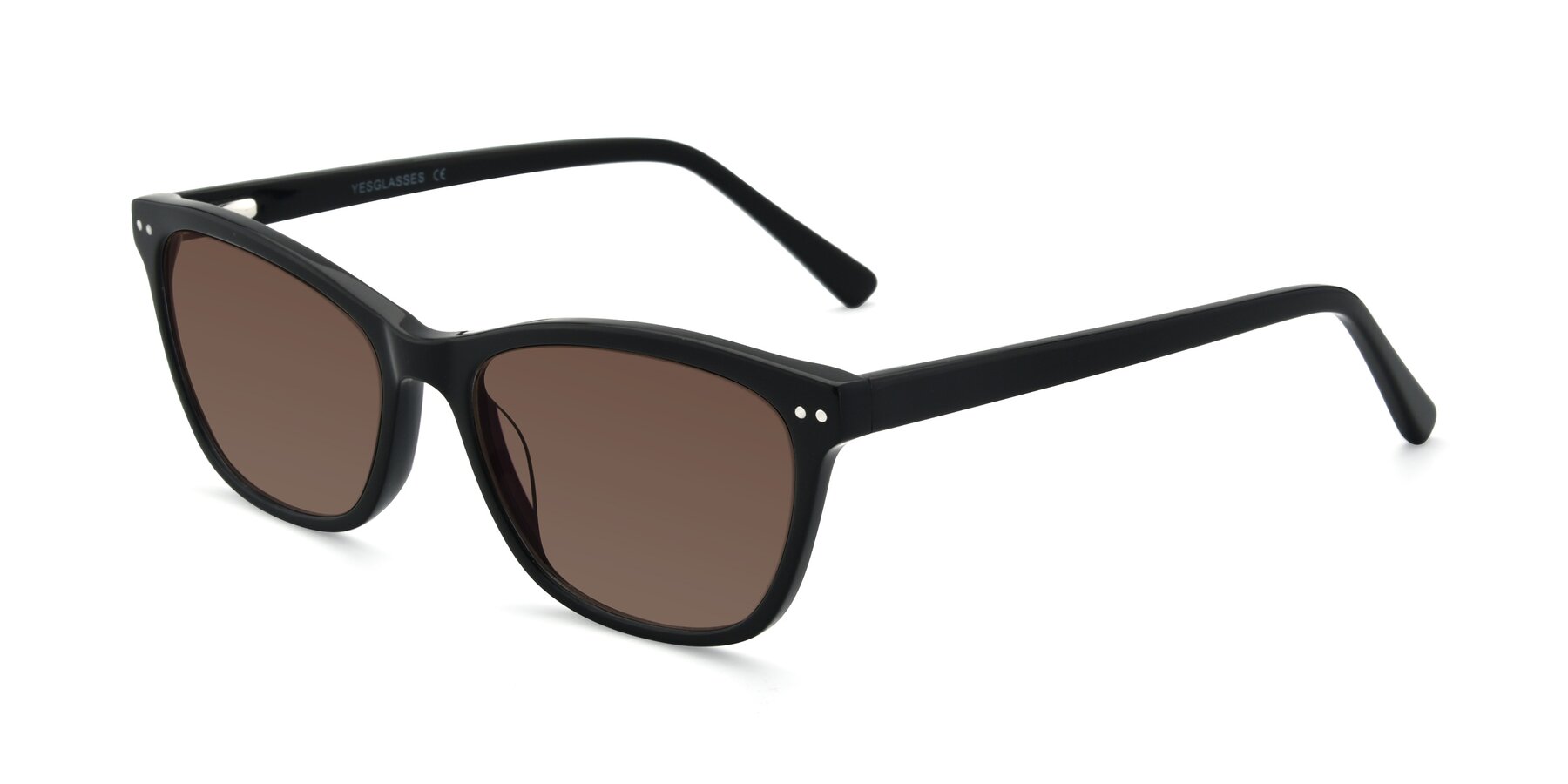 Angle of 17350 in Black with Brown Tinted Lenses