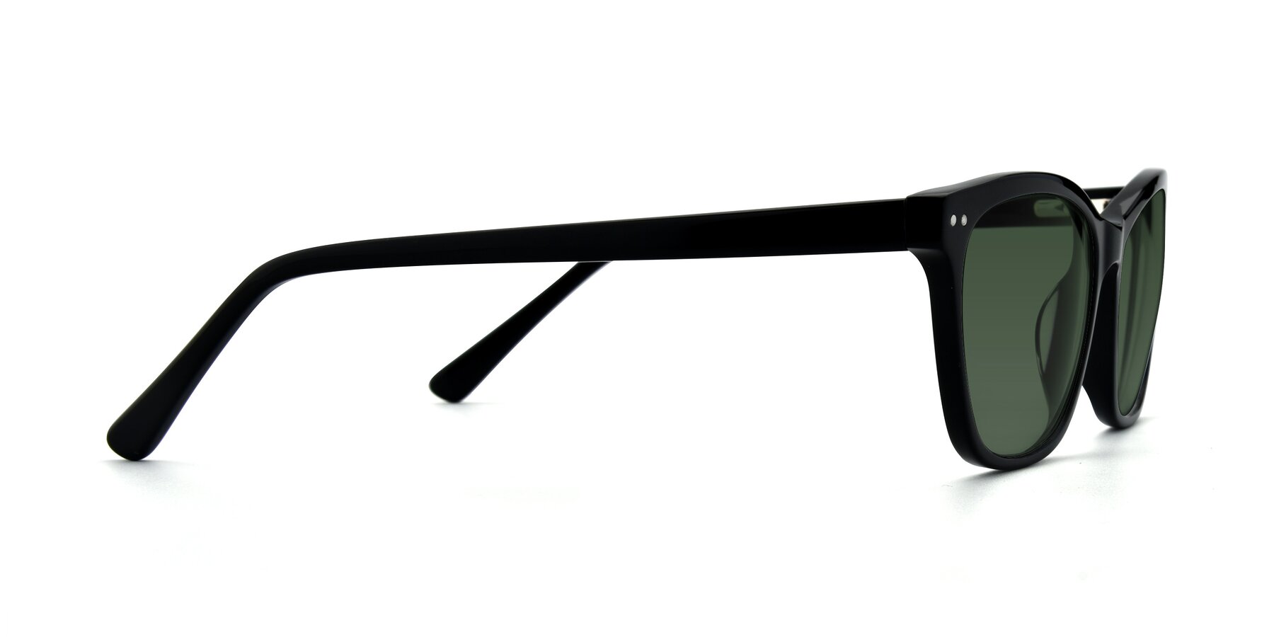 Side of 17350 in Black with Green Tinted Lenses