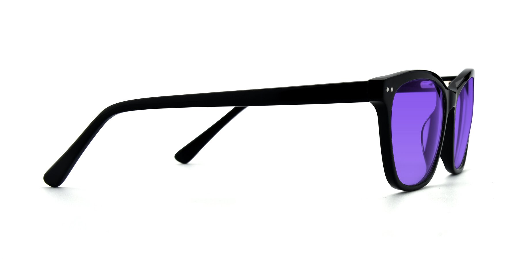Side of 17350 in Black with Purple Tinted Lenses