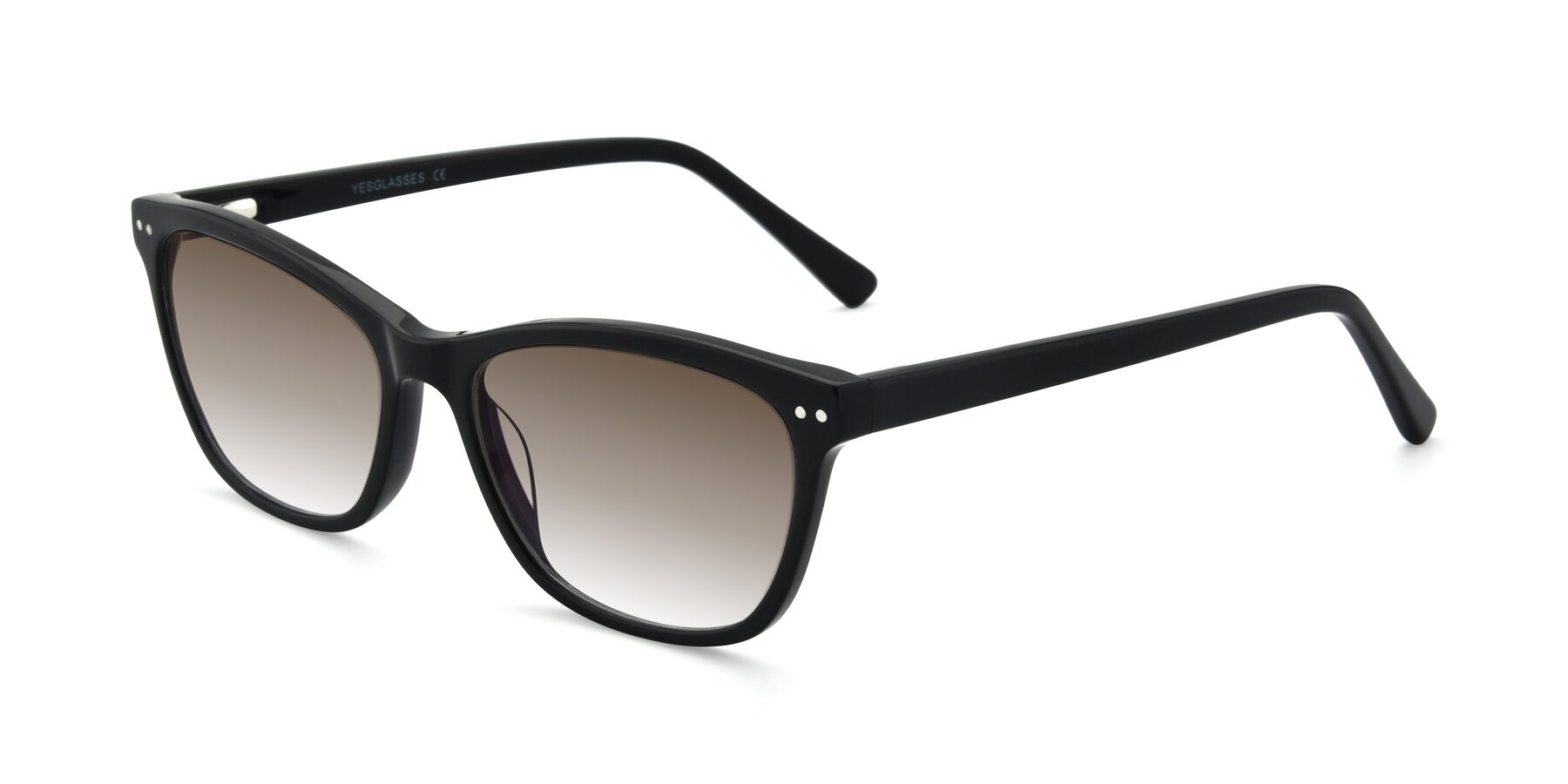 Angle of 17350 in Black with Brown Gradient Lenses