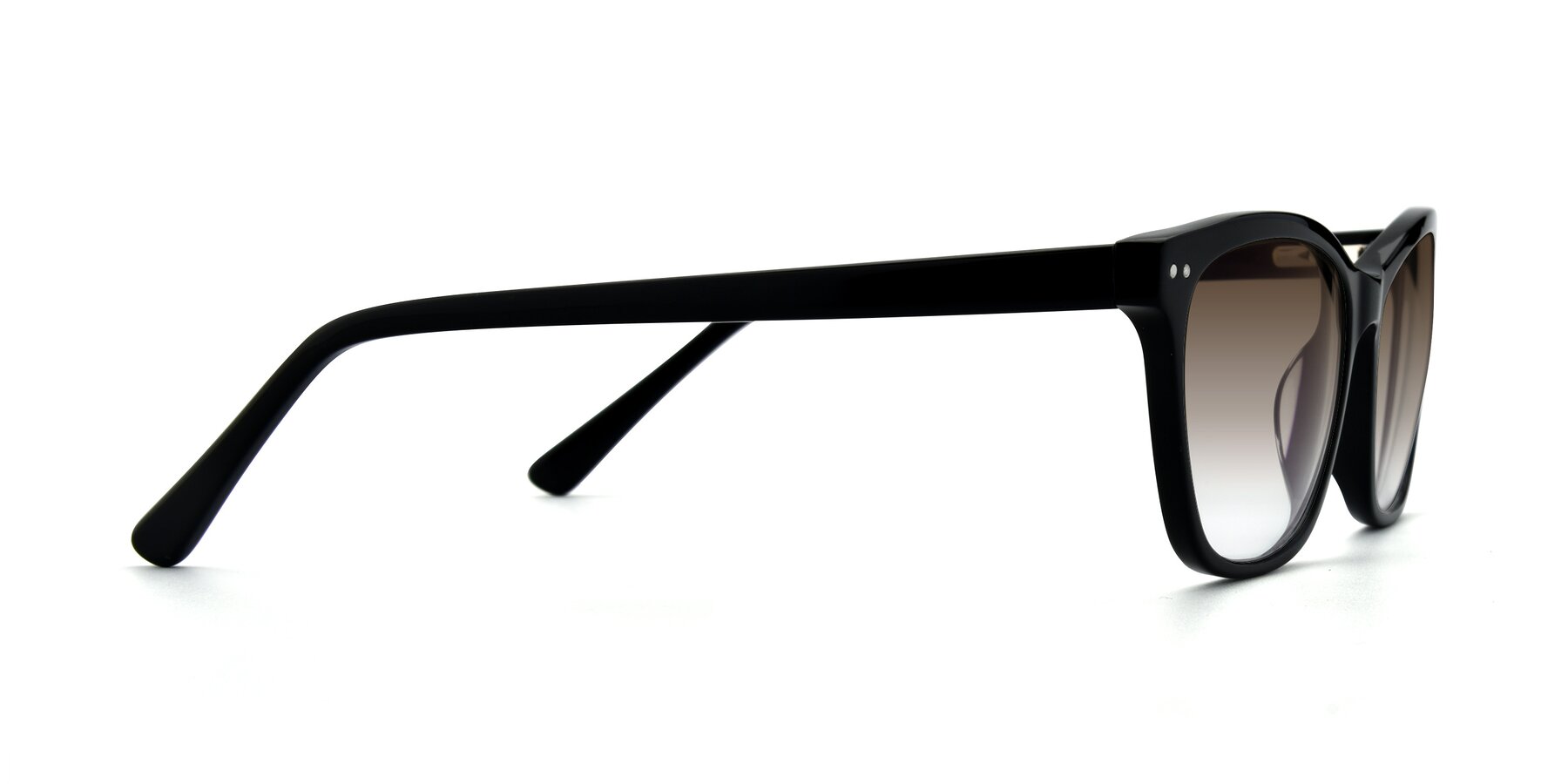 Side of 17350 in Black with Brown Gradient Lenses