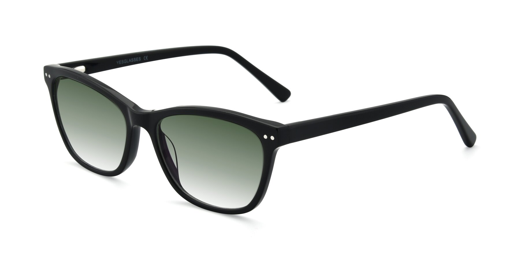 Angle of 17350 in Black with Green Gradient Lenses