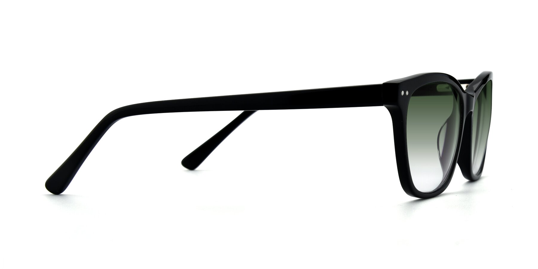 Side of 17350 in Black with Green Gradient Lenses