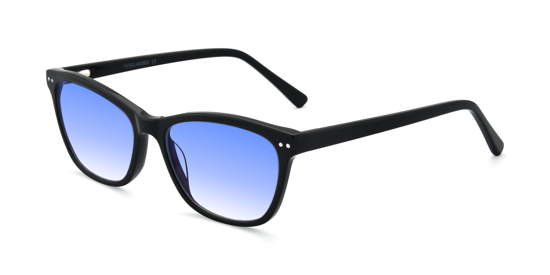 Angle of 17350 in Black with Blue Gradient Lenses