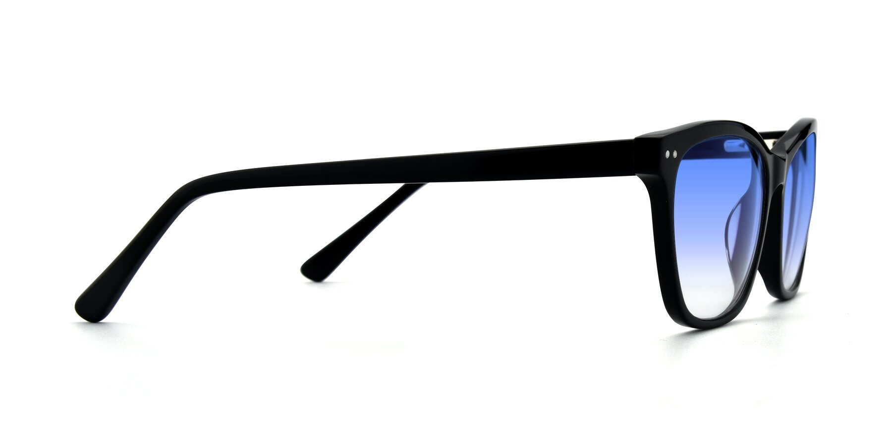 Side of 17350 in Black with Blue Gradient Lenses