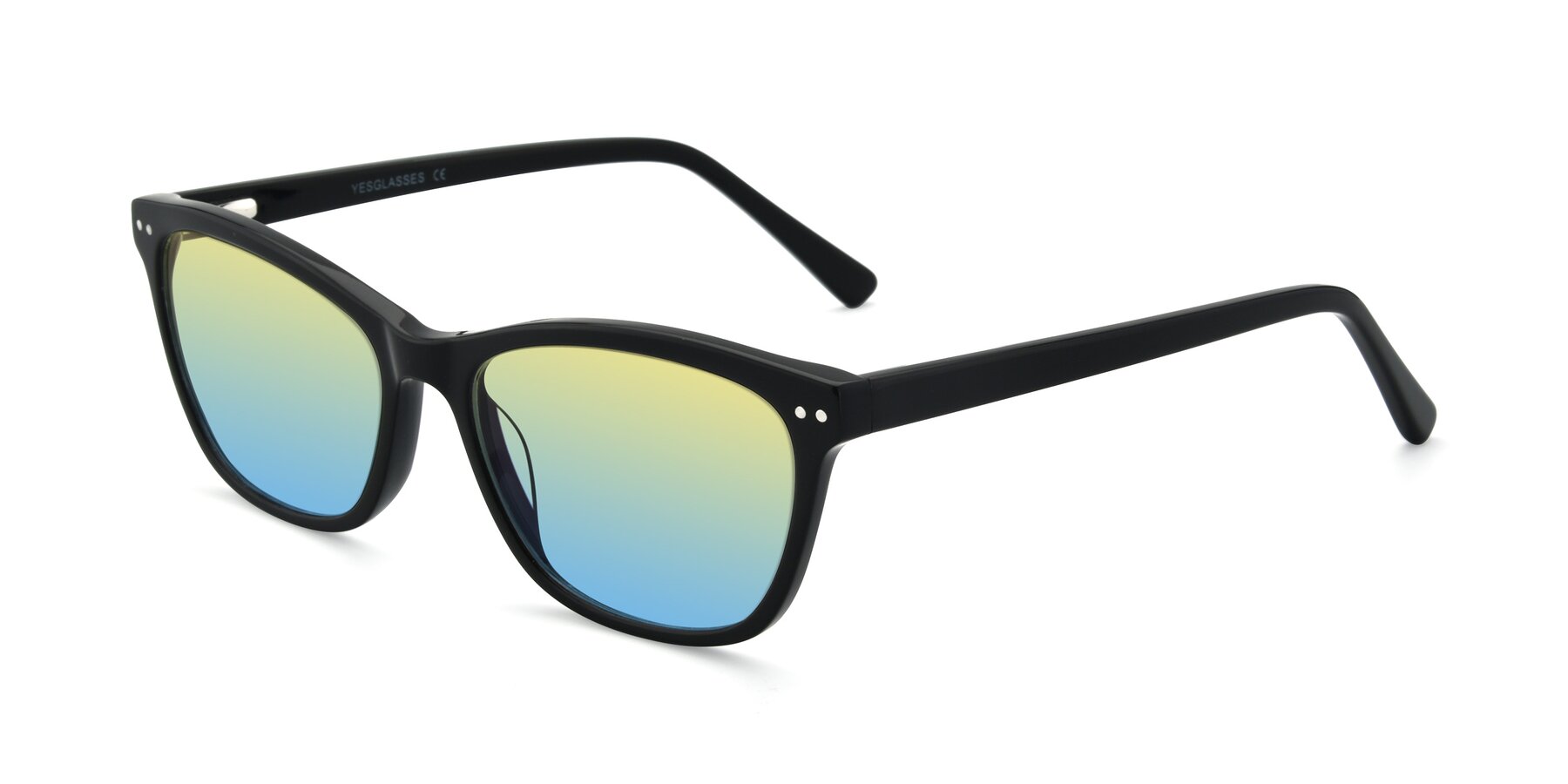 Angle of 17350 in Black with Yellow / Blue Gradient Lenses