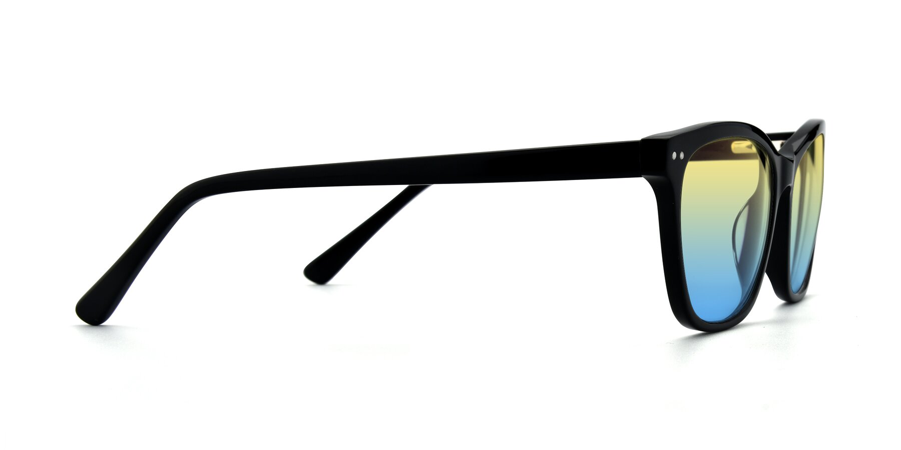 Side of 17350 in Black with Yellow / Blue Gradient Lenses