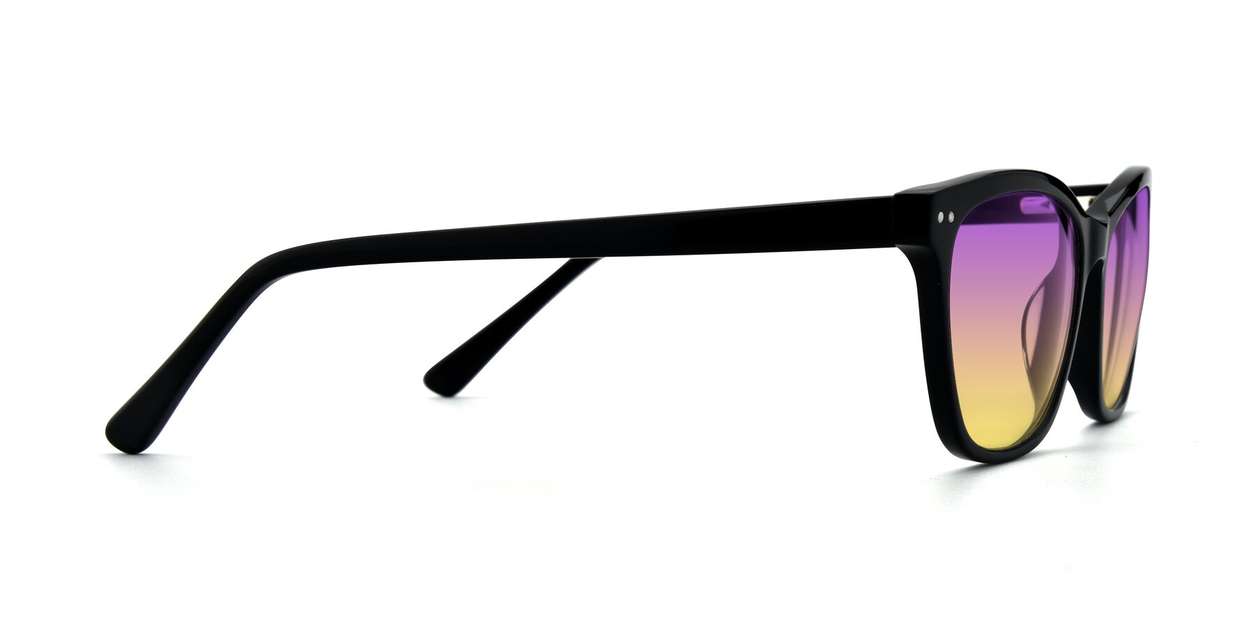 Side of 17350 in Black with Purple / Yellow Gradient Lenses