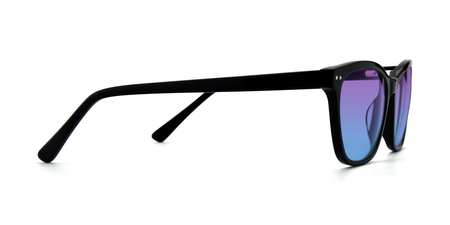Side of 17350 in Black with Purple / Blue Gradient Lenses