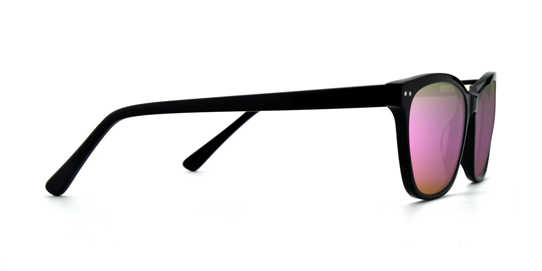 Side of 17350 in Black with Pink Mirrored Lenses