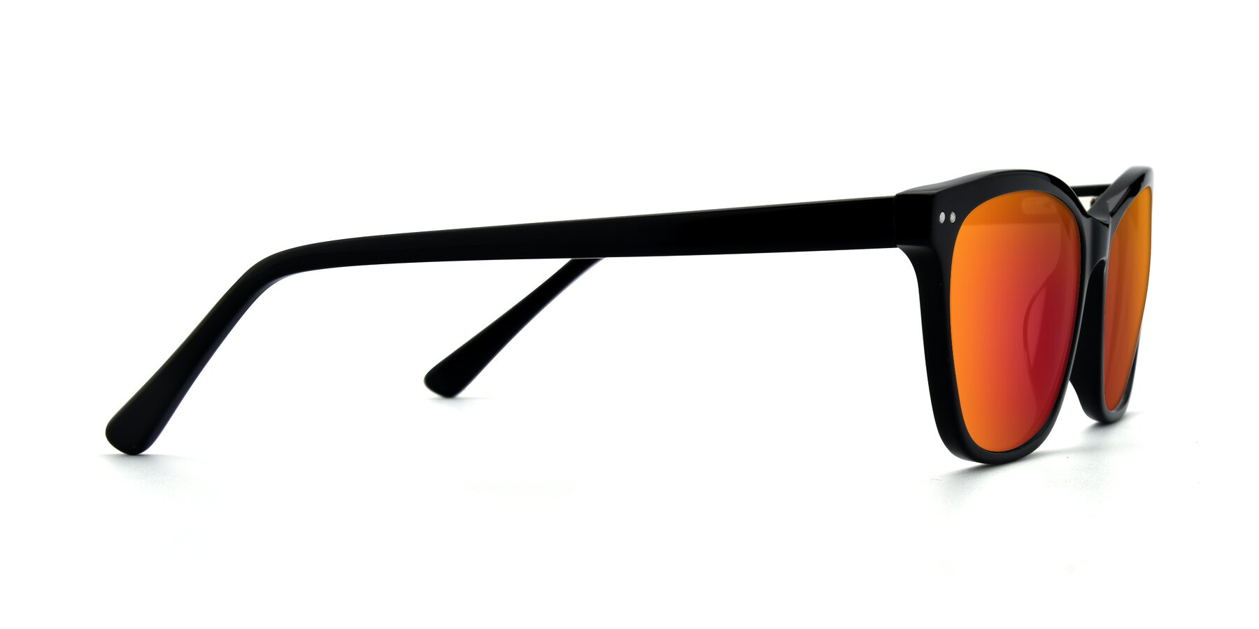 Side of 17350 in Black with Red Gold Mirrored Lenses