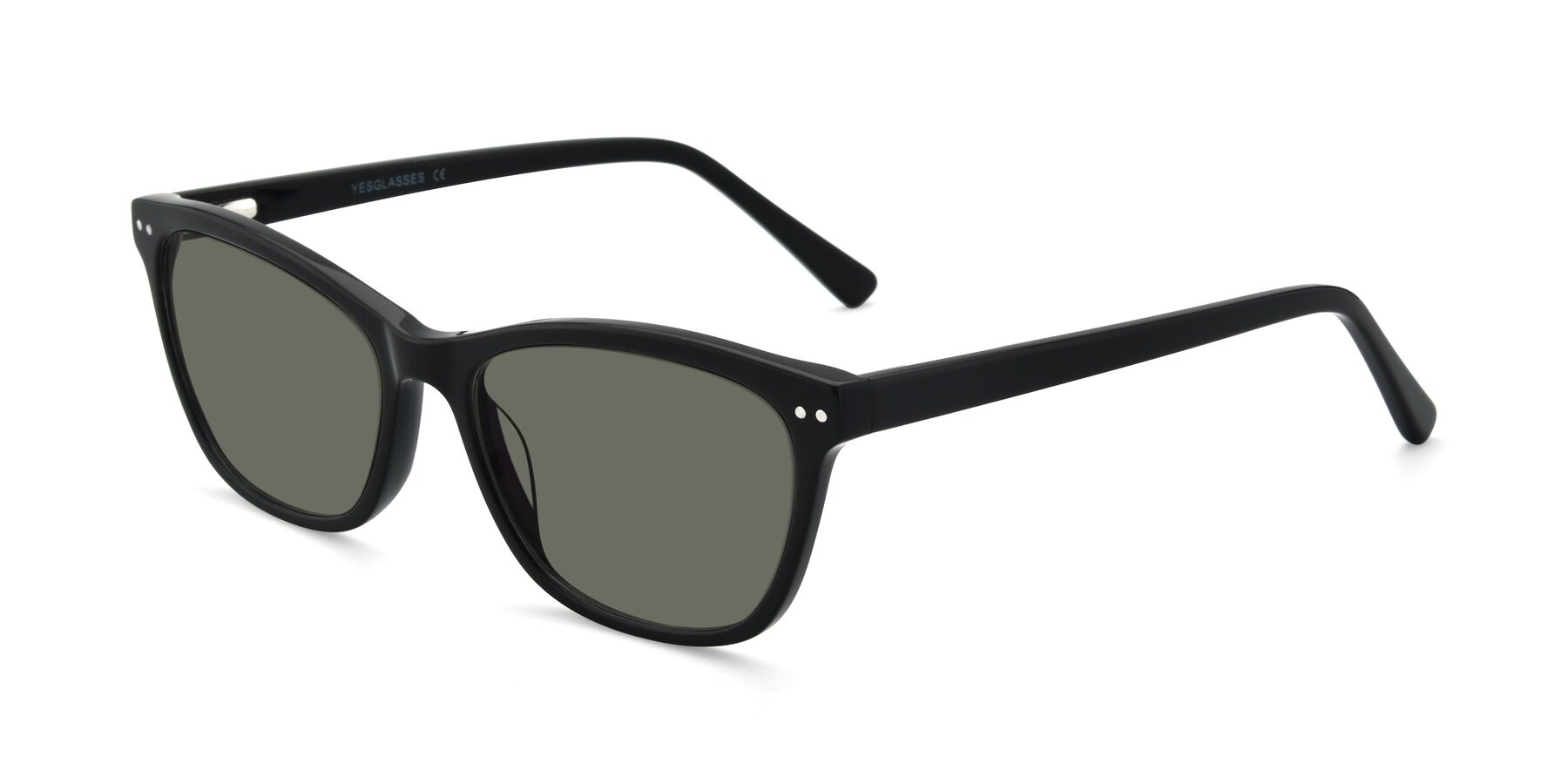 Angle of 17350 in Black with Gray Polarized Lenses