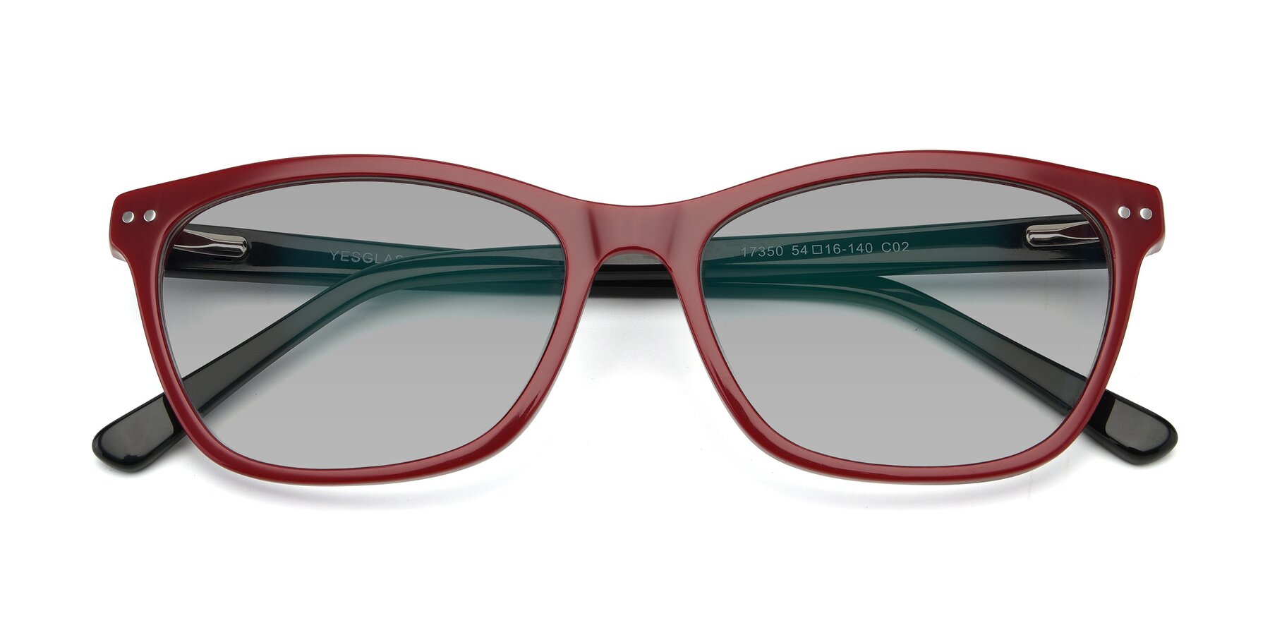 Folded Front of 17350 in Wine with Light Gray Tinted Lenses