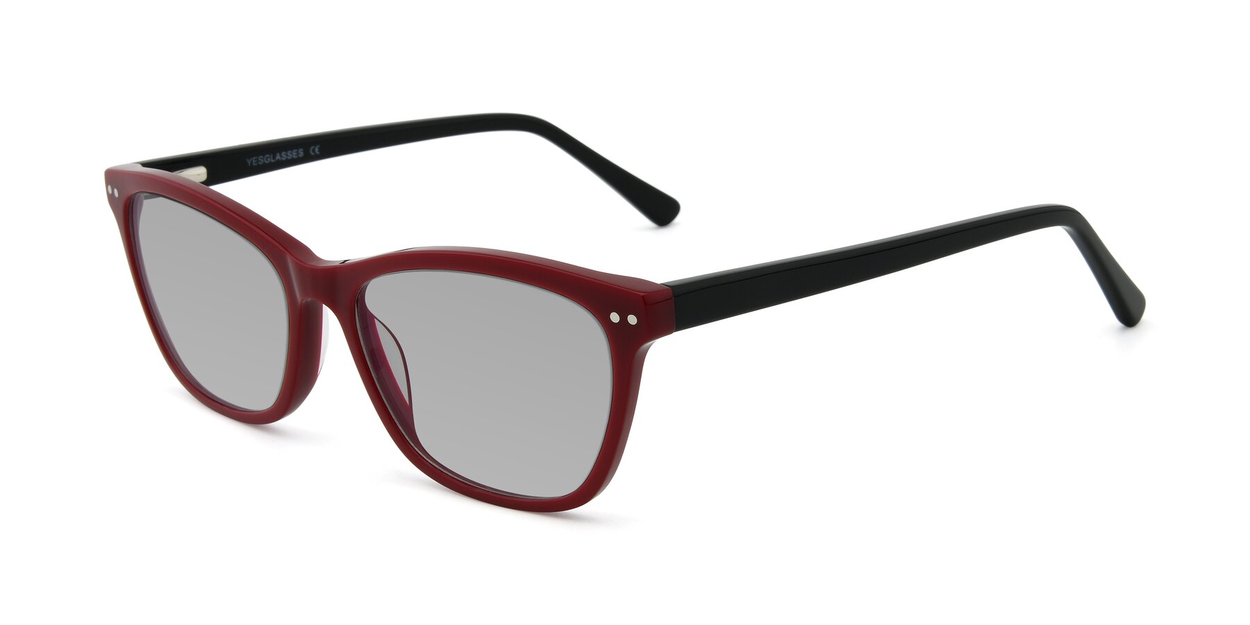 Angle of 17350 in Wine with Light Gray Tinted Lenses