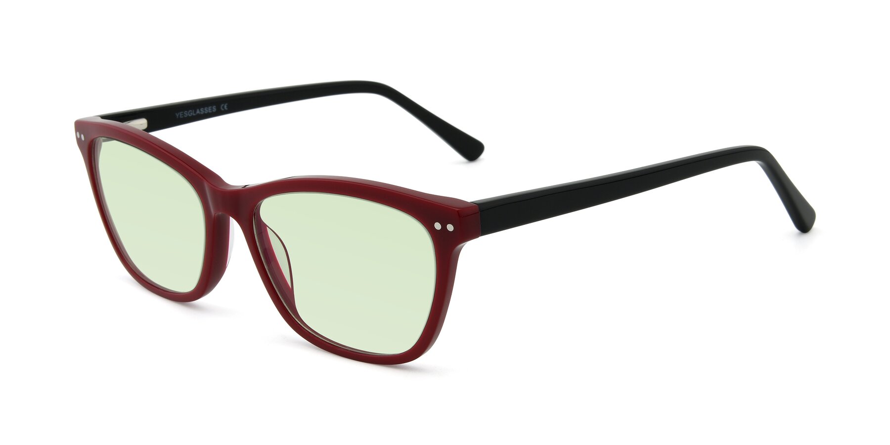 Angle of 17350 in Wine with Light Green Tinted Lenses