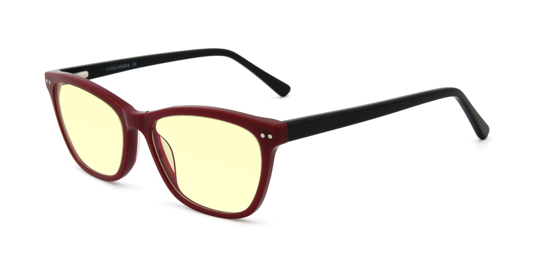 Angle of 17350 in Wine with Light Yellow Tinted Lenses
