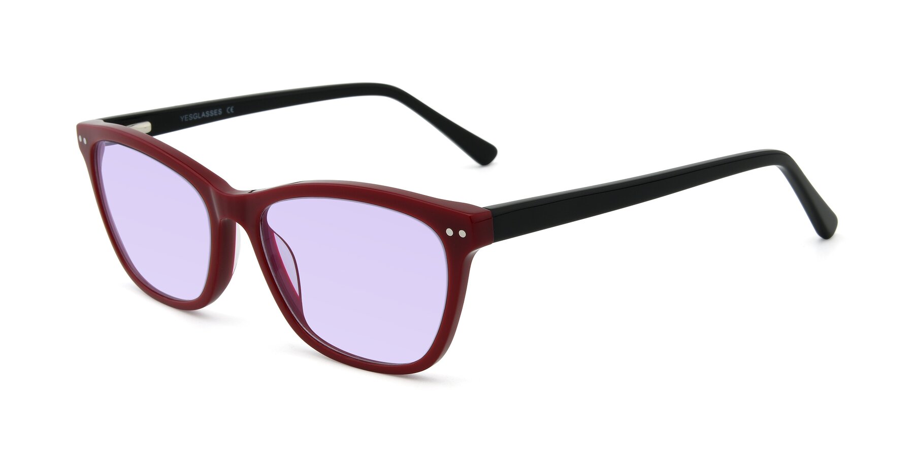 Angle of 17350 in Wine with Light Purple Tinted Lenses