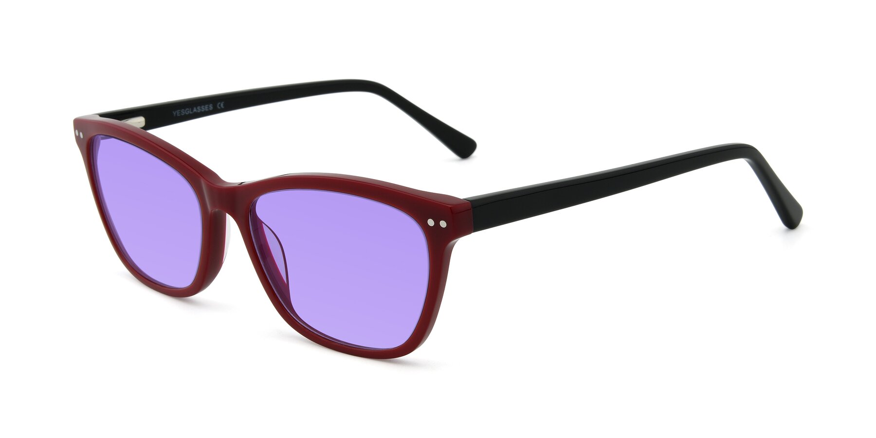Angle of 17350 in Wine with Medium Purple Tinted Lenses