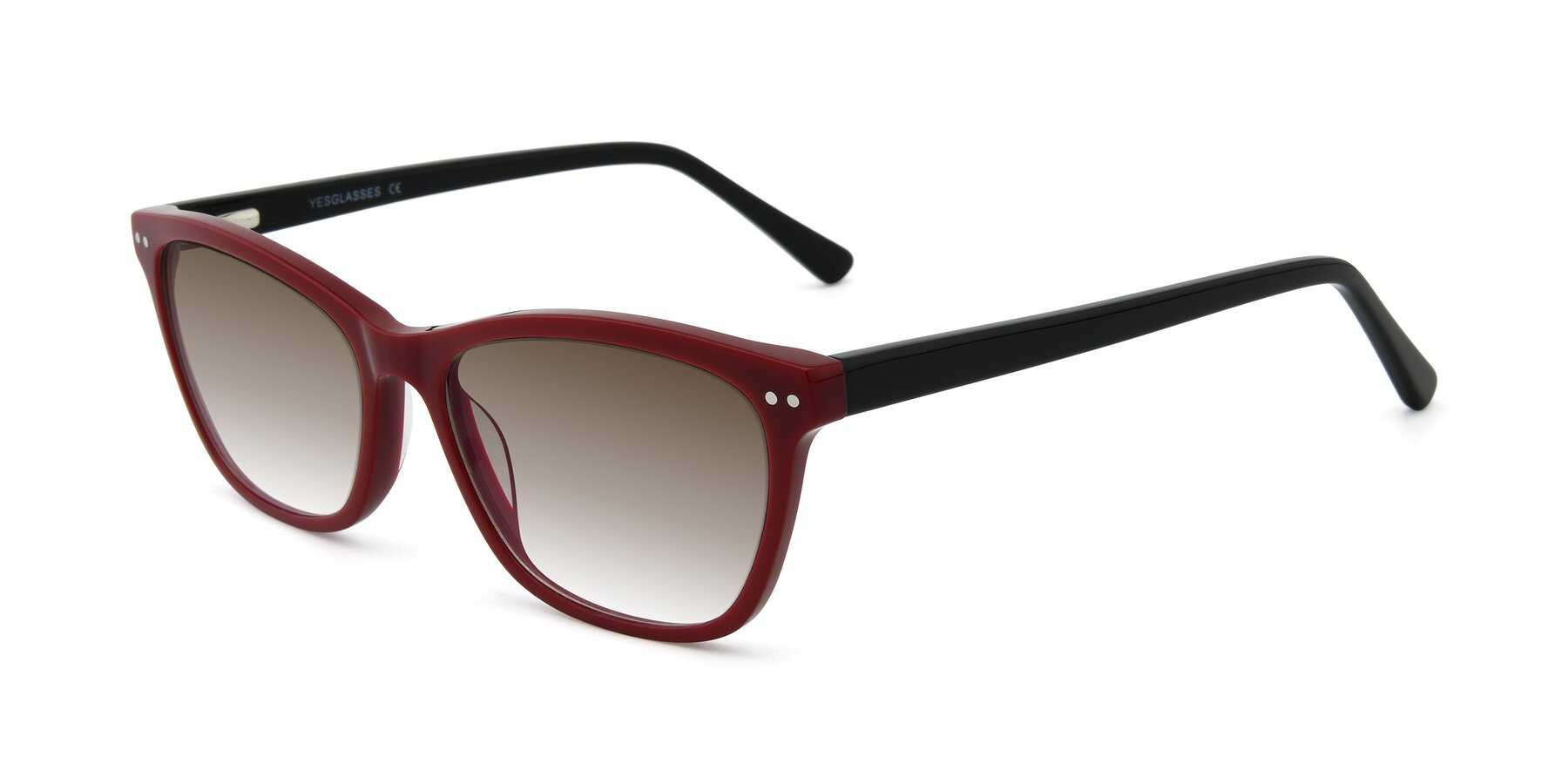 Angle of 17350 in Wine with Brown Gradient Lenses