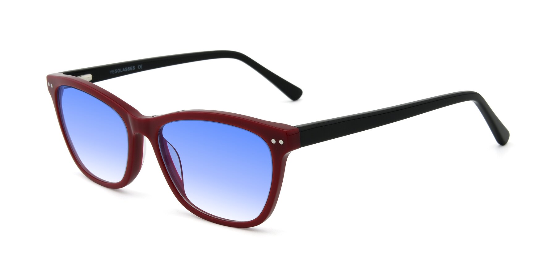 Angle of 17350 in Wine with Blue Gradient Lenses