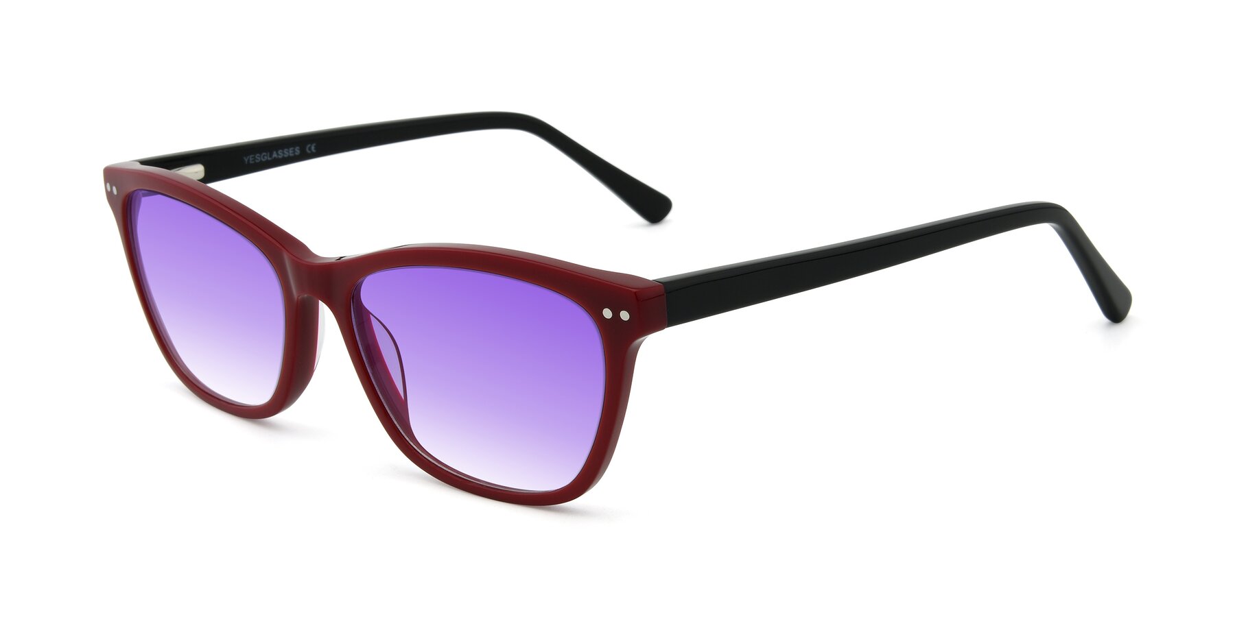 Angle of 17350 in Wine with Purple Gradient Lenses