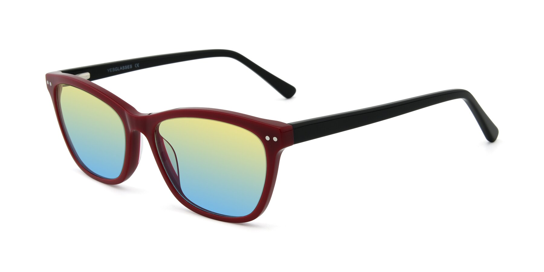 Angle of 17350 in Wine with Yellow / Blue Gradient Lenses