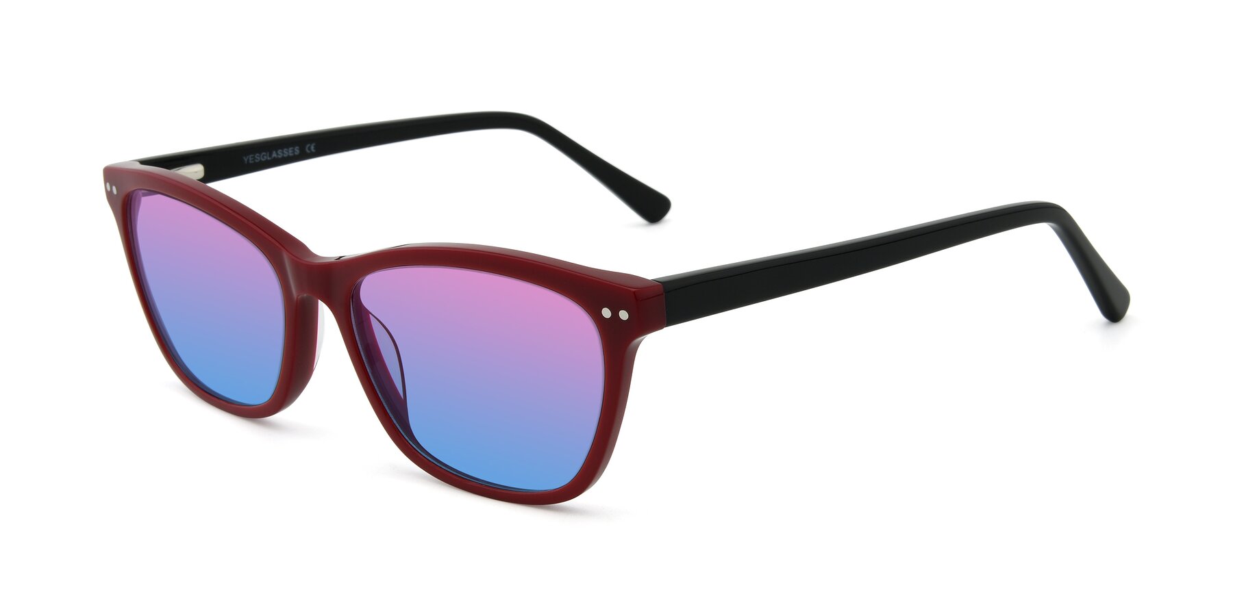 Angle of 17350 in Wine with Pink / Blue Gradient Lenses