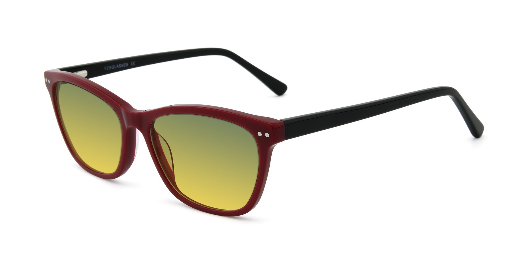 Angle of 17350 in Wine with Green / Yellow Gradient Lenses