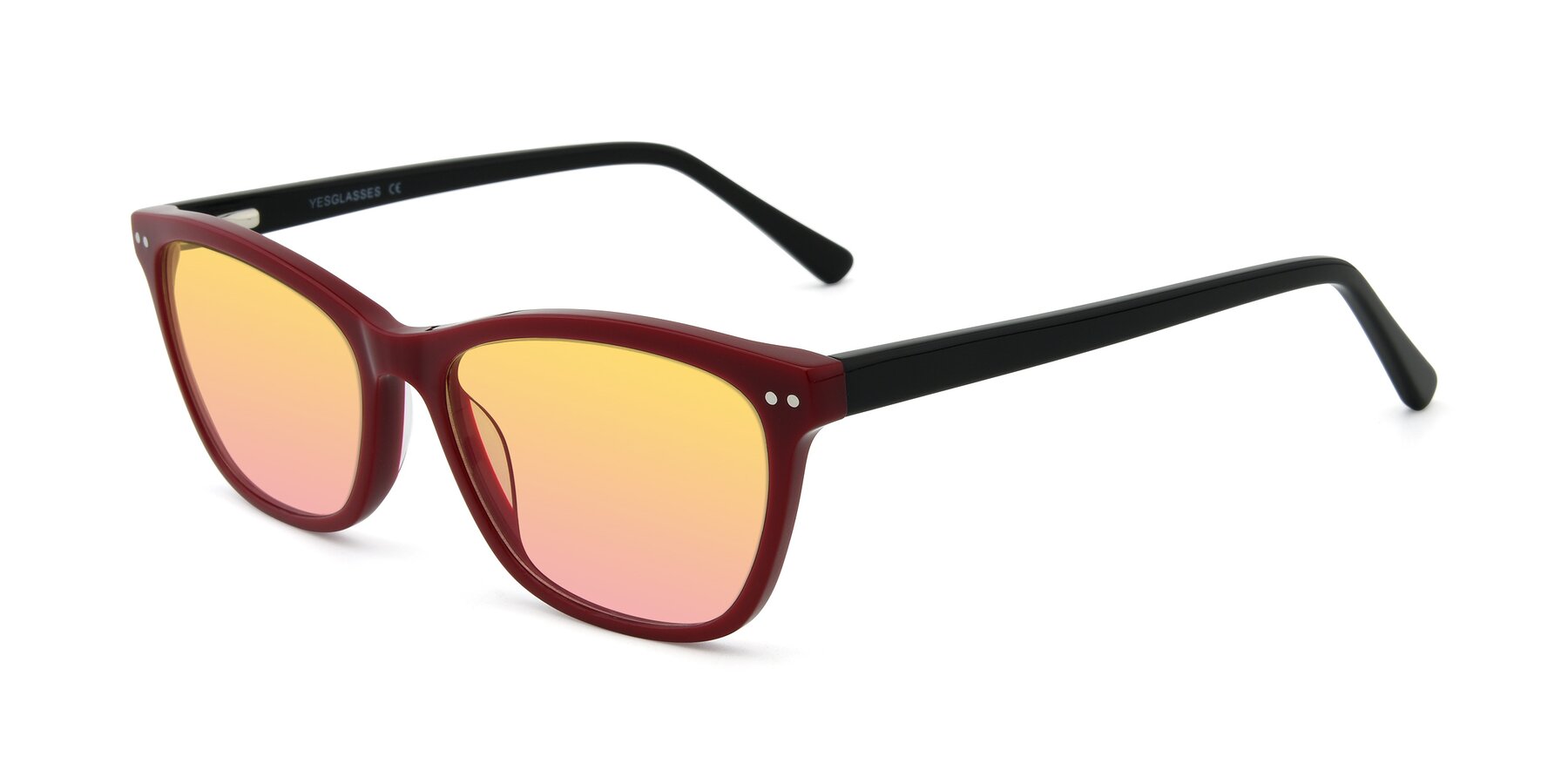 Angle of 17350 in Wine with Yellow / Pink Gradient Lenses